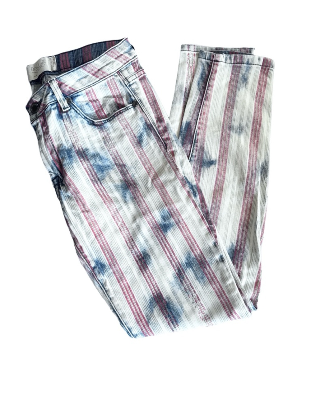 Rachel Denim. 🇺🇸 Rachel Roy Red White & Blue Skinny Jeans size 27 Mid rise